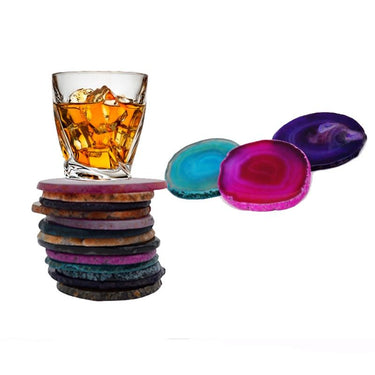7 x pcs Polished Quartz Druzy Geode Slices-These DRINK COASTERS make AWESOME Gifts!